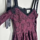 Alexis  Sz XS Krysten Peplum Lace Top Cold Shoulder Tie Crochet Blouse Photo 2