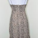 Revolve NWT More To Come Slip Dress MEDIUM Leopard Print Ruffle Tie Strap Knee Length  Photo 2