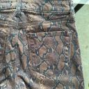 L'AGENCE L’AGENCE Margot High Rise Cropped Skinny Python Snake Print Jeans Brown 25 NWOT Photo 13