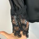 L'Agence  Ava Lace Crochet Cuff Satin Covered Button Up Size Small Photo 9