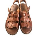 Born concept Boc Born Leather Fisherman Sandal Brown Sz. 8 Side Buckle Casual Comfort Boho Photo 1