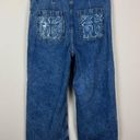 Mango MNG Denim Jeans Womens 14 Blue High Rise Wide Leg Baggy Frayed Hem Cotton Denim Photo 4