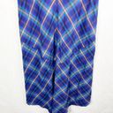 Patagonia  Size 6 Dress Blue Purple Plaid Midi Long Short Sleeve Shift 1135 Photo 5