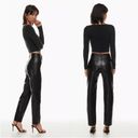 Wilfred Aritzia  The Melina Super High Rise Vegan Leather Pants in Black Photo 3