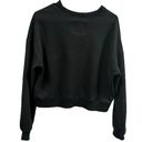 Hollister  California Black Crew Neck Long Sleeve Cropped Sweatshirt Womens Large Photo 5