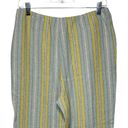 Soft Surroundings  Pants Womens 8 Caldera Striped Linen Blend Cropped Capri Boho Photo 3