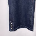 Nine West  Medium Washed Denim Capris Embellished Back Pockets High Rise Size 16 Photo 4