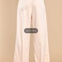 Aura Red Dress  Pretty And Polished Satin Wide Leg Pants Champagne Cream M NWT Photo 7