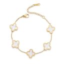 Gold Plated Clover Lucky Bracelet for Women 18K Gold Plated Clover Lucky Photo 1