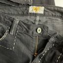 Antik Denim Y2K  Black Embroidered Distressed Stretch Bootcut Western Jeans 28 Photo 12