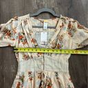 Agua Bendita Menta Sunbaze Beige Floral Dress NWT S Photo 9