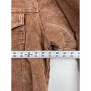 Altar'd State Altar’d State Brienne Corduroy Shacket Orange Brown Size Small Raw Hem Denim Photo 8