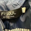 FISOUL Women's Hooded Rain Jacket XXL Navy Striped Lining Water Photo 3