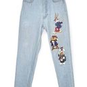 Jerry Leigh  Vintage 90s Looney Tunes Disco Jeans Light Wash Size 9 Cartoons Photo 0