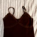 Divided Brown Tanktop with Lace detailing  Photo 1