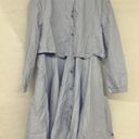 Emporio Armani Designer Emporia Armani A-line blue cotton poplin dress school layered swing Photo 2