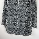 BCBGMAXAZRIA  Snake Skin Print Button Down Tunic Top Sz XS Oversized Boho Chic Photo 7