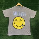 Nirvana Nevermind Smiley Mineral Wash Grunge Band Tee L Photo 0