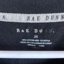 Rae Dunn  Black Crop Crewneck Shirt LOVE Size 2XL GUC #0950 Photo 2