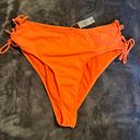 FashioNova Neon Orange Mid Rise Bikini Bottoms Photo 0