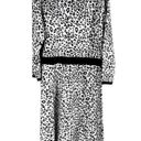 Nina Leonard Leopard Print Long Sleeve Knit Sweater Dress Size L Photo 3