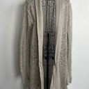 All Saints Grey Pointelle Wool Blend Tie Front Cardigan Photo 8