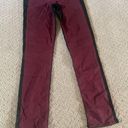 Rag and Bone  Colorblock Lamb Leather Skinny Jeans Burgundy/Black Size 28 Bin 93 Photo 0