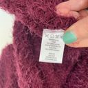 Love Tree  Burgundy Fuzzy Open Front Long Length Cardigan ~ Women’s Size S Photo 9