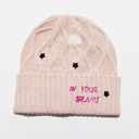 Urban Outfitters  Bella Embroidered Beanie NWT - Pink Photo 0