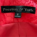 Preston & York  Carlita Lace Jacquard Two Piece Dress with Matching Jacket Sz 8 Photo 2