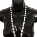 Monet  signed white beaded vintage costume necklace Photo 0