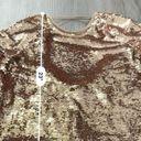 Sweaty Betty  Gold Sequin Open Back Short Sleeve Top Size XS Photo 9