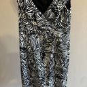 Jones New York  Women's Black/White Sheath Dress Boat Colar V neck size 10 Midi Photo 0