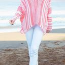 Wooden Ships  Beachcomber Top Cotton Pink White Pullover Open Knit XS Sweater Photo 10