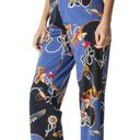 Ralph Lauren Vintage 90s Nautical Printed Sailing Pants Ankle High Rise 6 Petite Blue Gold Red Photo 0