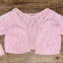 Urban Outfitters Vintage Pink heart knit cropped cardigan Photo 0