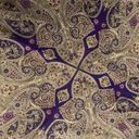 Oscar de la Renta Head Neck Scarf Purple Paisley Design Photo 3