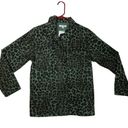 Good American  womens 1 small utility jacket sage leopard green new schaket butto Photo 1