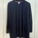 Isaac Mizrahi  Live Navy Open Front Cardigan Sweater, Size Medium Photo 0