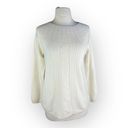 Brooks Brothers  Women 100% Cashmere Sweater | Cable Knit | White Cream Photo 8