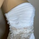 City Triangles Bodycon Strapless Ruffled Dress Gold White size XL Photo 4