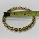 Monet Signed  Gold Tone Heavy Twisted Costume Bangle Bracelet Photo 10