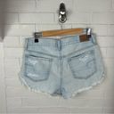 American Eagle  Tom Girl Light Wash Button Fly Distressed Denim Shorts Size 6 Photo 7