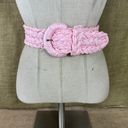 Vintage Women’s Wide Pink Woven Belt Size XS Photo 1