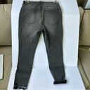 Good American  Good Legs Crop, distressed  stretch grey denim size 12/31 Photo 5