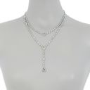 Givenchy | NWT Double Layered Crystal Rhodium Pave Y-Necklace Photo 1