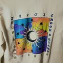 Full Tilt  Sun Moon Sky Stars T Shirt Astrology Double Sided Graphic Tee Cream XS Photo 5