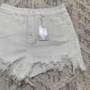 Good American High Waist Distressed Raw Hem Shorts NWT Sz 8/29 Photo 2