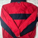 Nautica Vintage  Red/Navy Stripe Jacket w Logo on the Neck & Attached Hood Photo 4