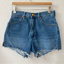Wrangler  High Rise Festival Light Wash Slit Thigh Denim Cut Off Shorts Size 27 Photo 0